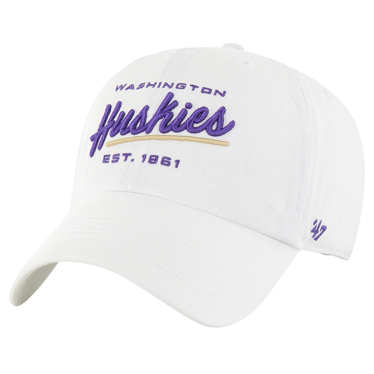 Women's '47 White Washington Huskies Sidney Clean Up Adjustable Hat