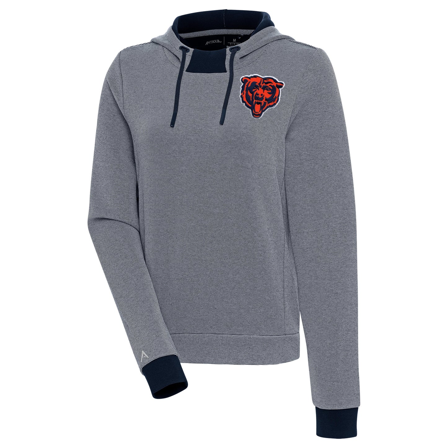 Women's Antigua Navy Chicago Bears Axe Bunker Tri-Blend Pullover Hoodie