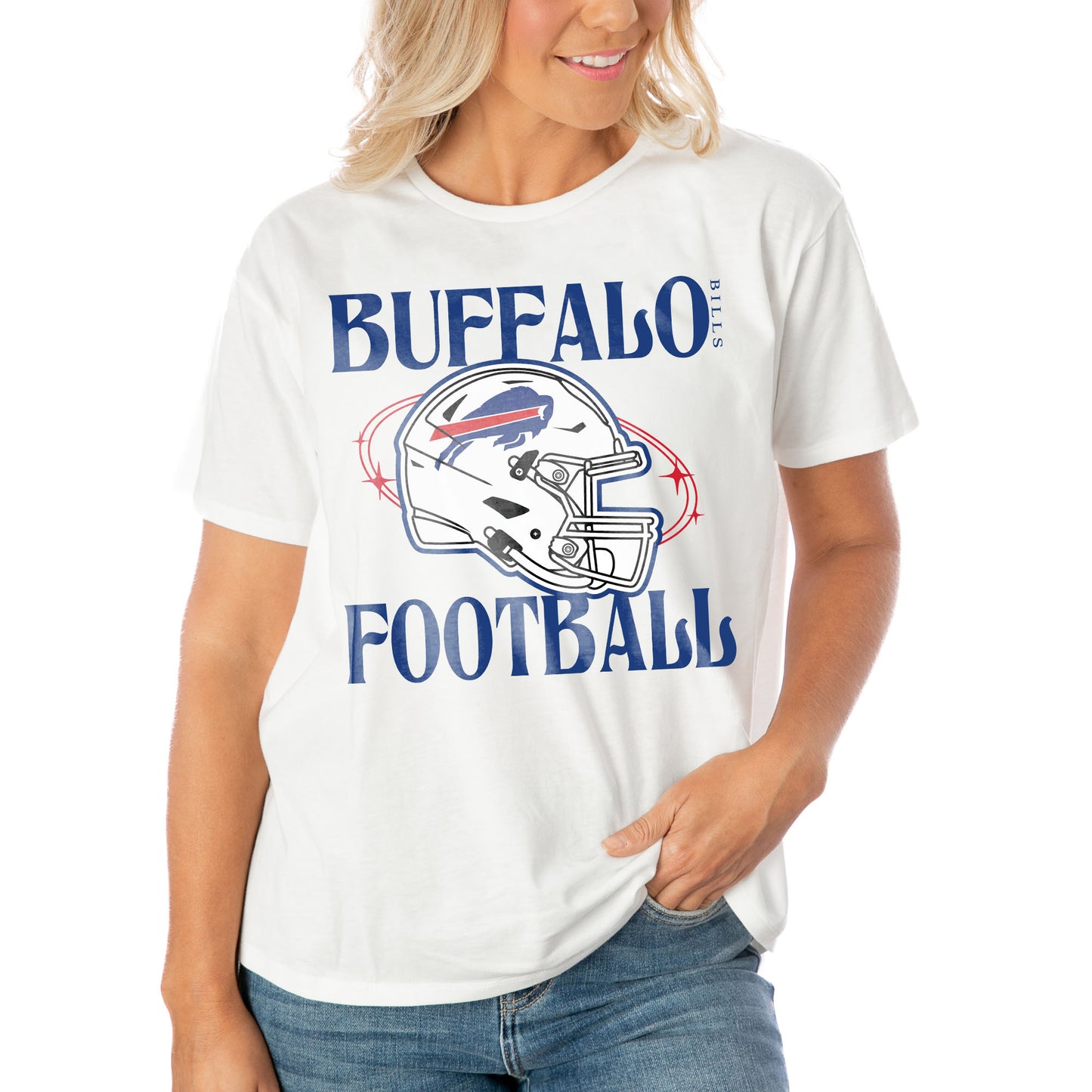Women's Gameday Couture White Buffalo Bills Victorious Vixen T-Shirt
