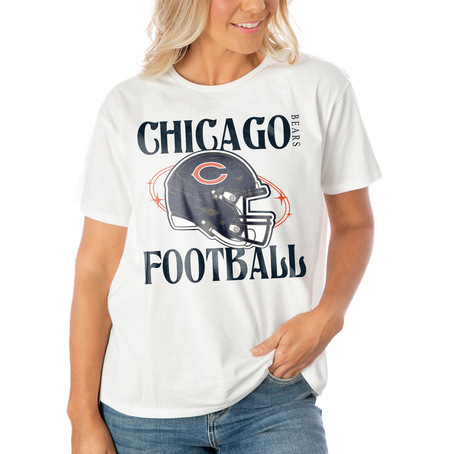 Women's Gameday Couture White Chicago Bears Victorious Vixen T-Shirt