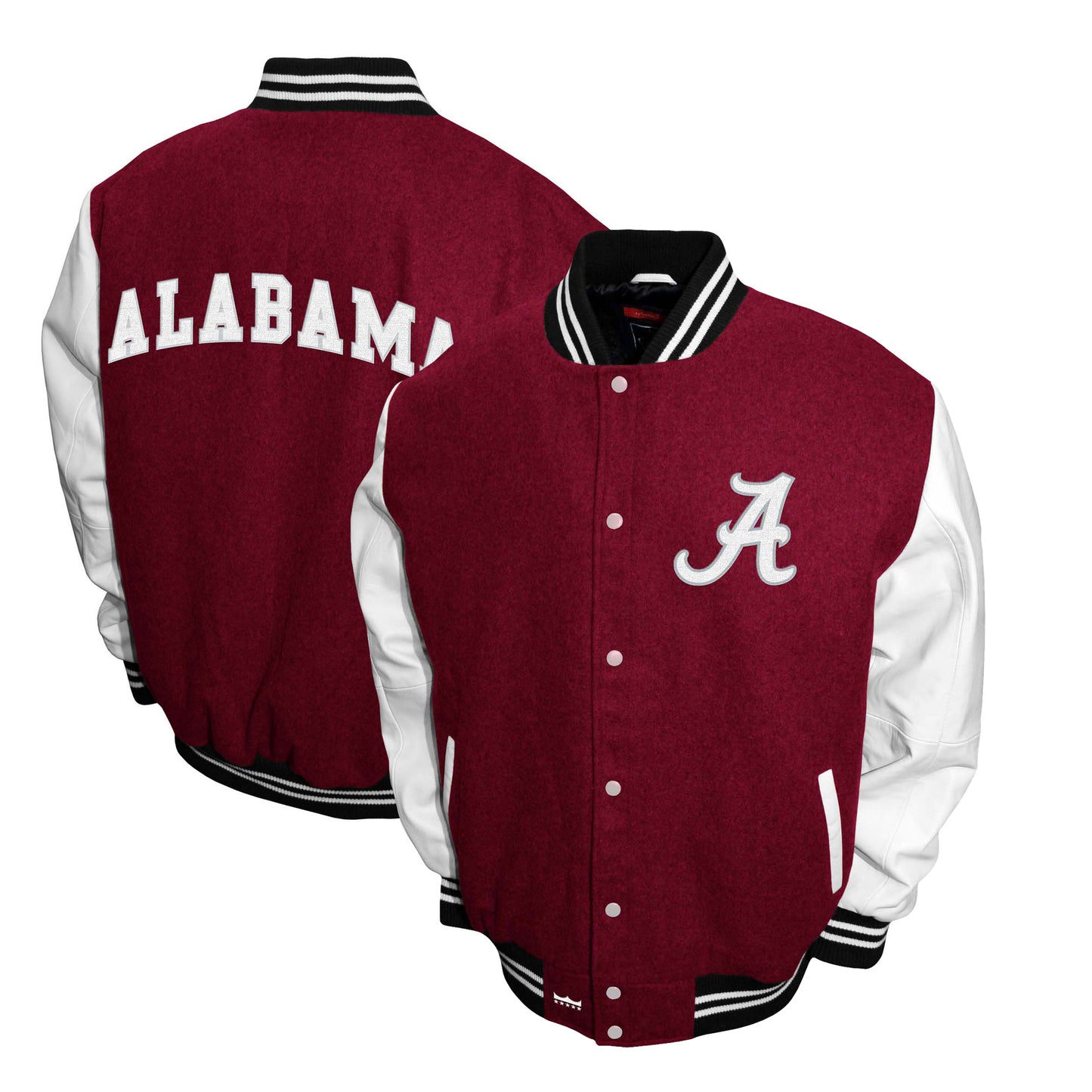 Men's Franchise Club Crimson Alabama Crimson Tide Graduate Full-Snap Jacket