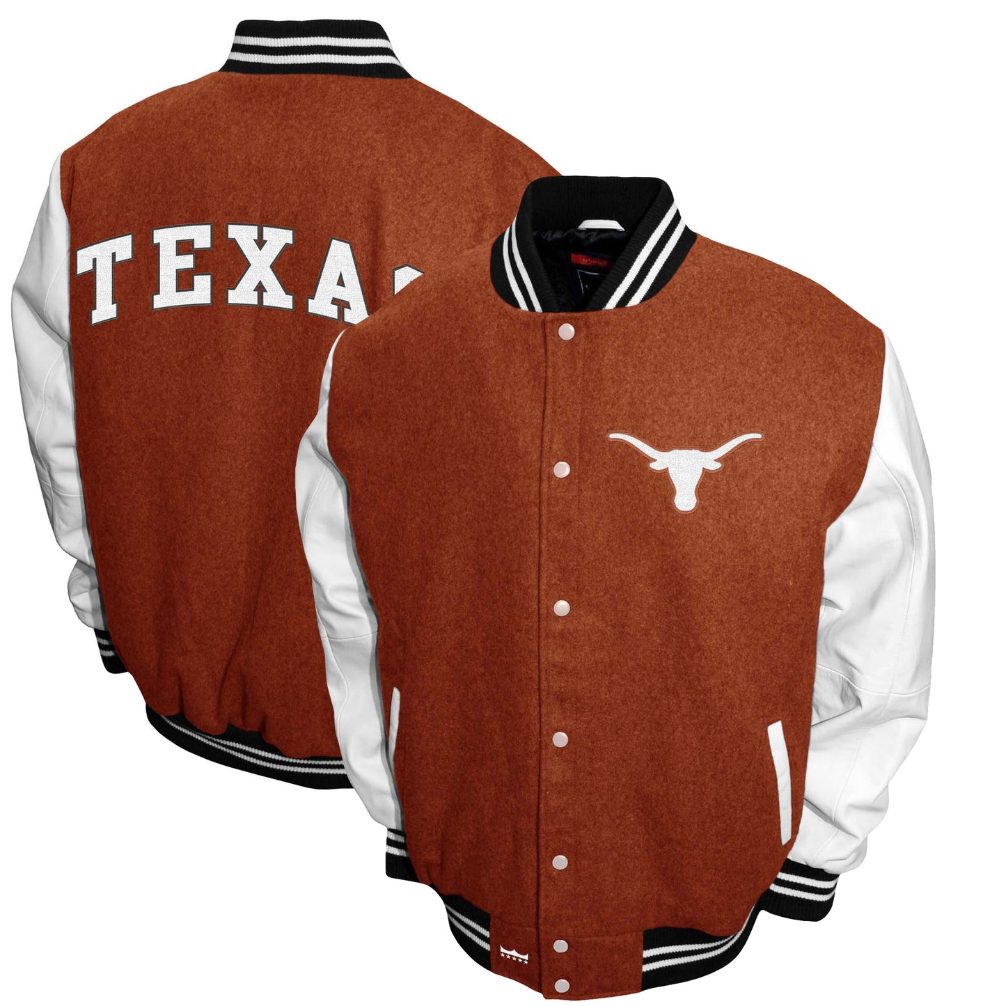 Men's Franchise Club Texas Orange Texas Longhorns Big & Tall Graduate Full-Snap Jacket