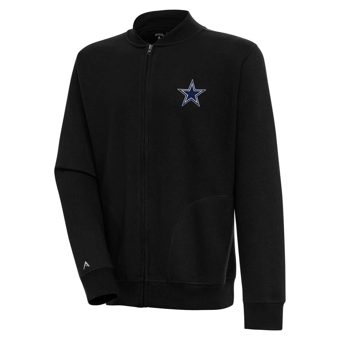 Men's Antigua Black Dallas Cowboys Victory Full-Zip Jacket