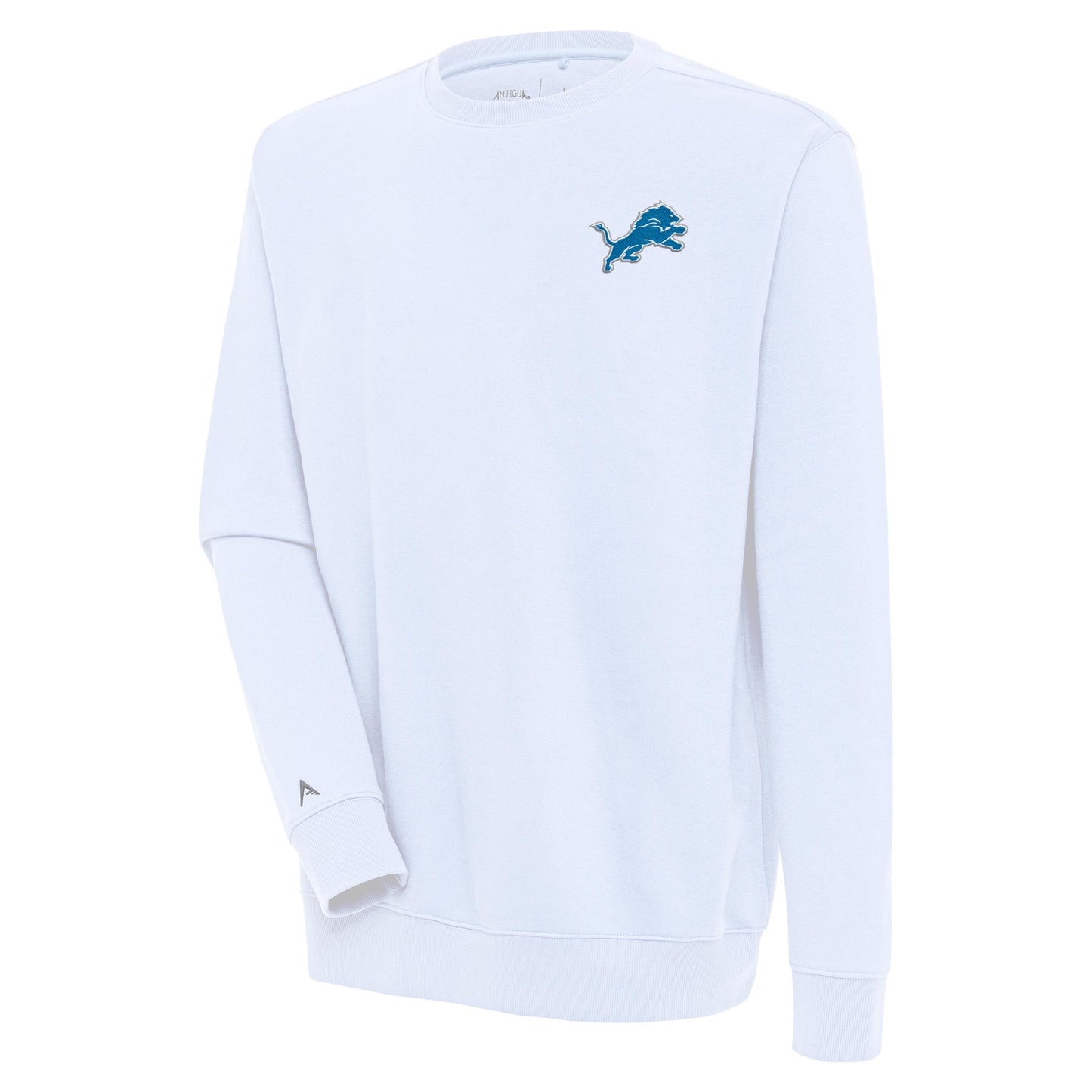 Men's Antigua White Detroit Lions Victory Pullover Sweatshirt