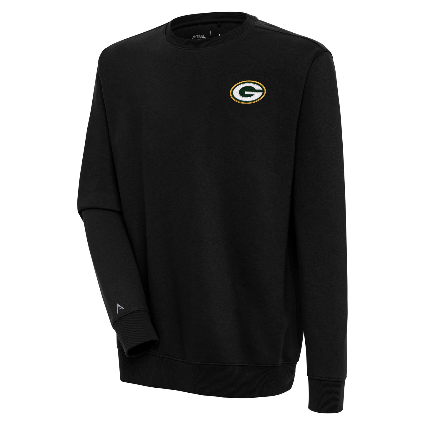Men's Antigua Black Green Bay Packers Victory Pullover Sweatshirt