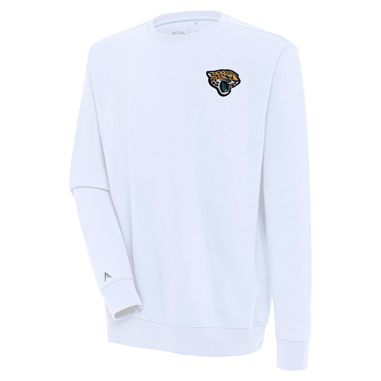 Men's Antigua White Jacksonville Jaguars Victory Pullover Sweatshirt
