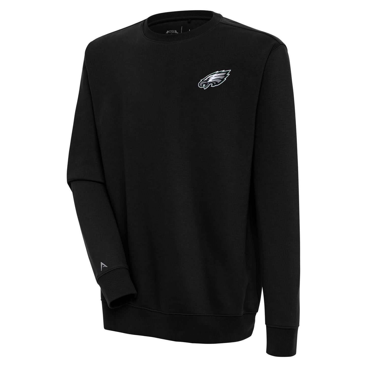Men's Antigua Black Philadelphia Eagles Victory Pullover Sweatshirt