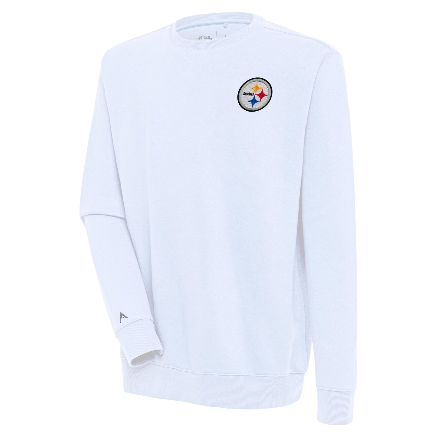 Men's Antigua White Pittsburgh Steelers Victory Pullover Sweatshirt