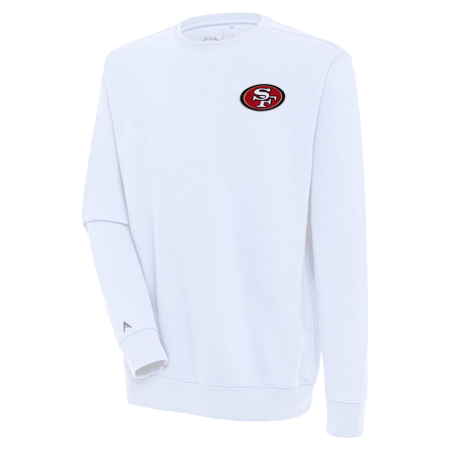 Men's Antigua White San Francisco 49ers Victory Pullover Sweatshirt