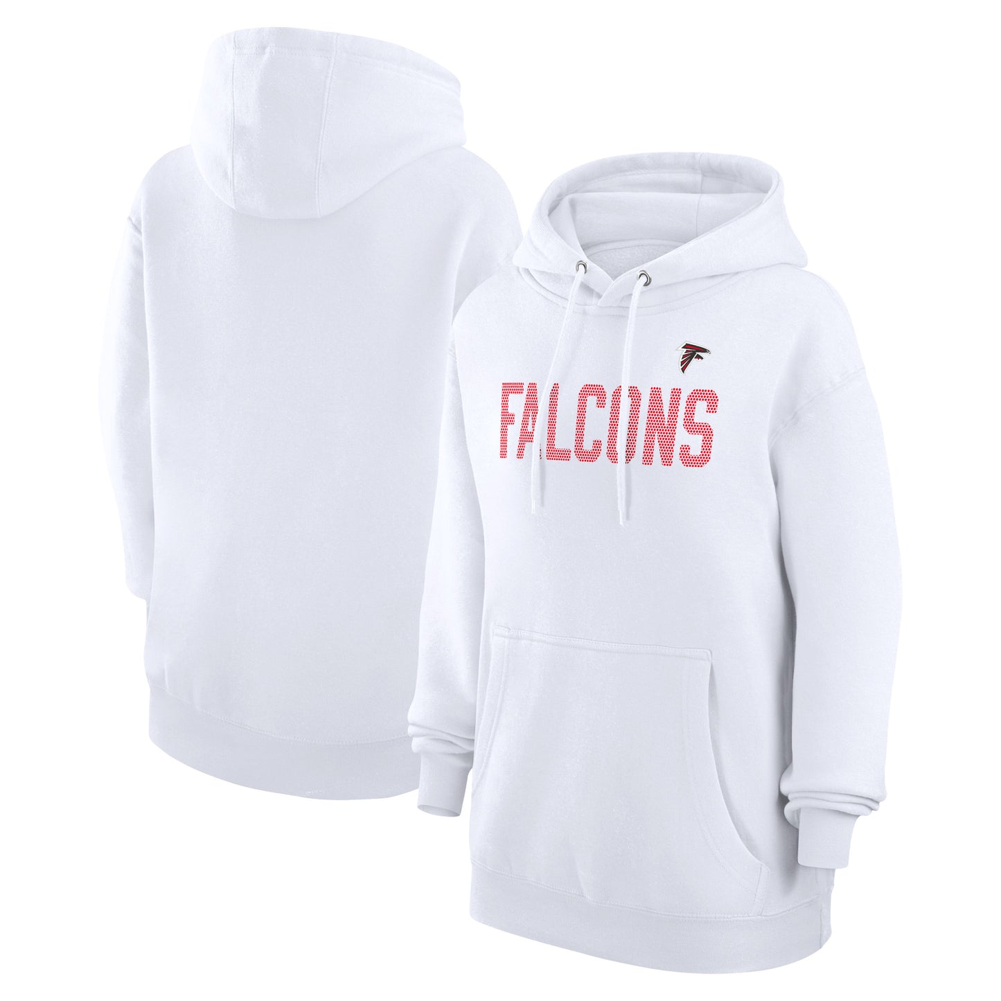 Women's G-III 4Her by Carl Banks White Atlanta Falcons Dot Print Pullover Hoodie