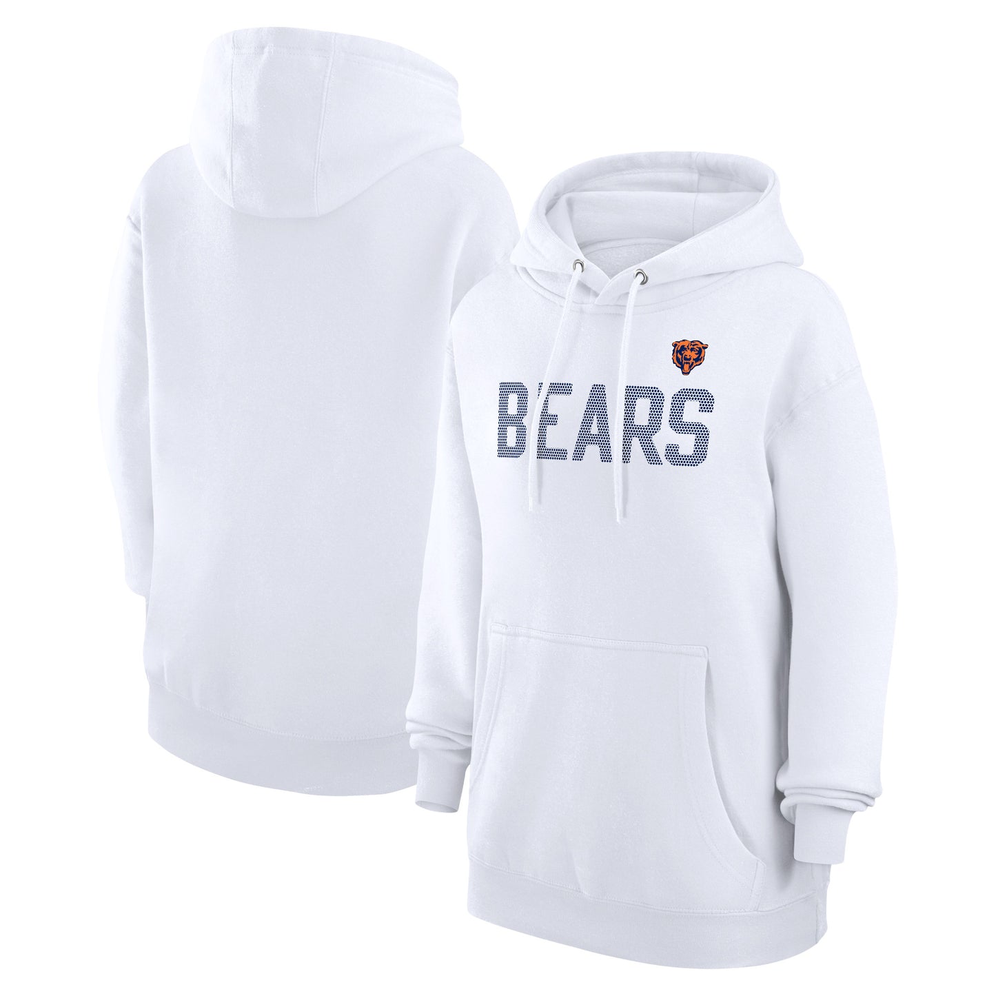 Women's G-III 4Her by Carl Banks White Chicago Bears Dot Print Pullover Hoodie