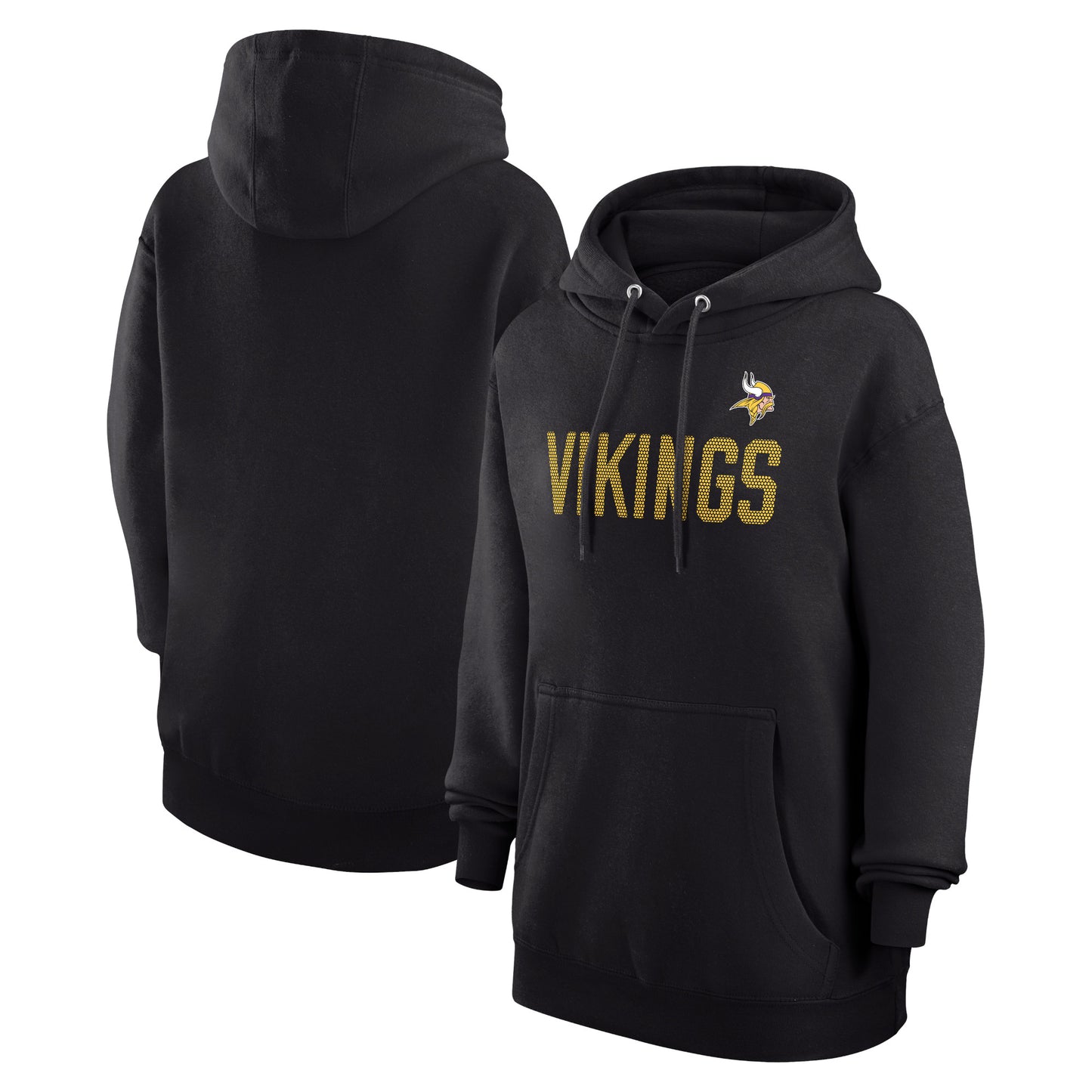 Women's G-III 4Her by Carl Banks Black Minnesota Vikings Dot Print Pullover Hoodie