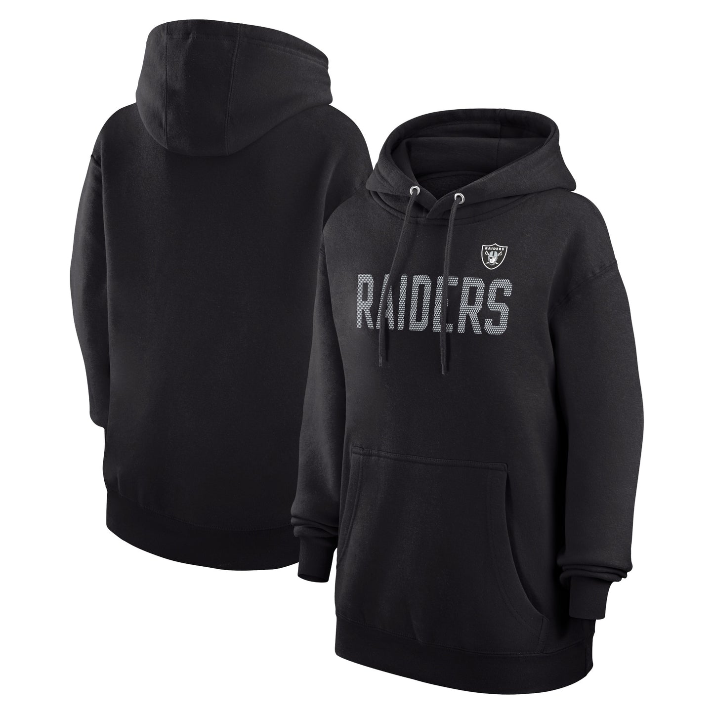 Women's G-III 4Her by Carl Banks Black Las Vegas Raiders Dot Print Pullover Hoodie