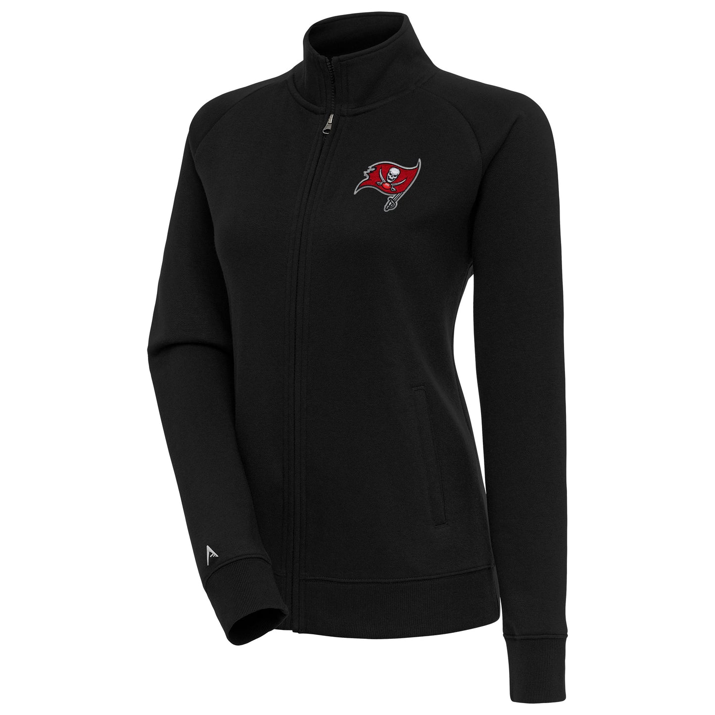 Women's Antigua Black Tampa Bay Buccaneers Victory Full-Zip Jacket