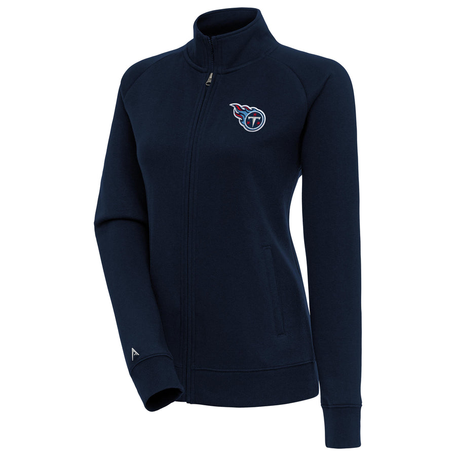 Women's Antigua Navy Tennessee Titans Victory Full-Zip Jacket