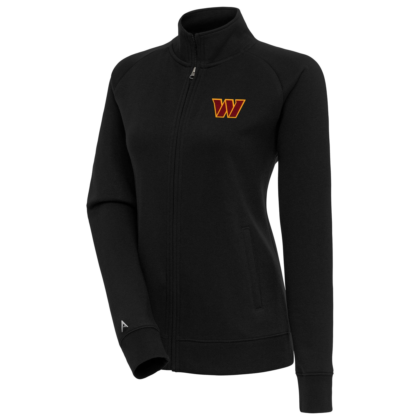 Women's Antigua Black Washington Commanders Victory Full-Zip Jacket