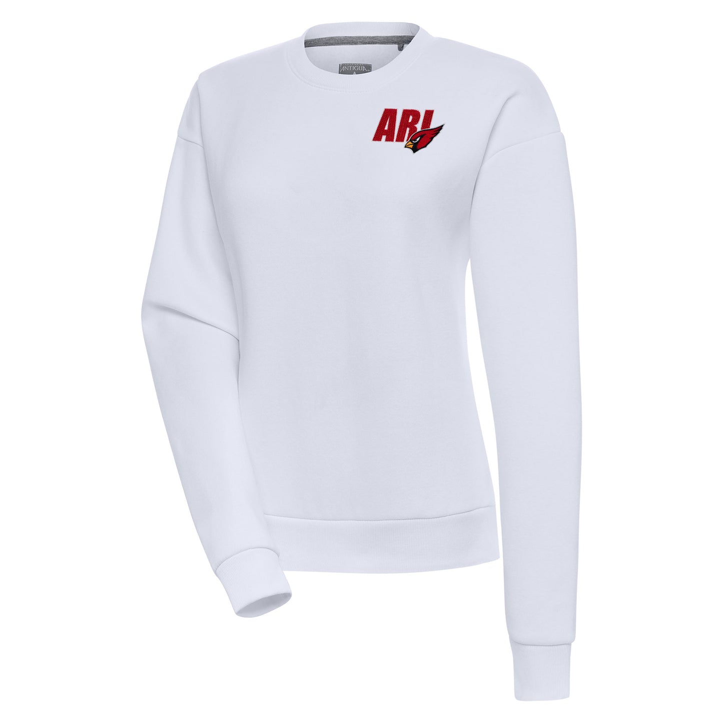 Women's Antigua White Arizona Cardinals Victory Pullover Sweatshirt