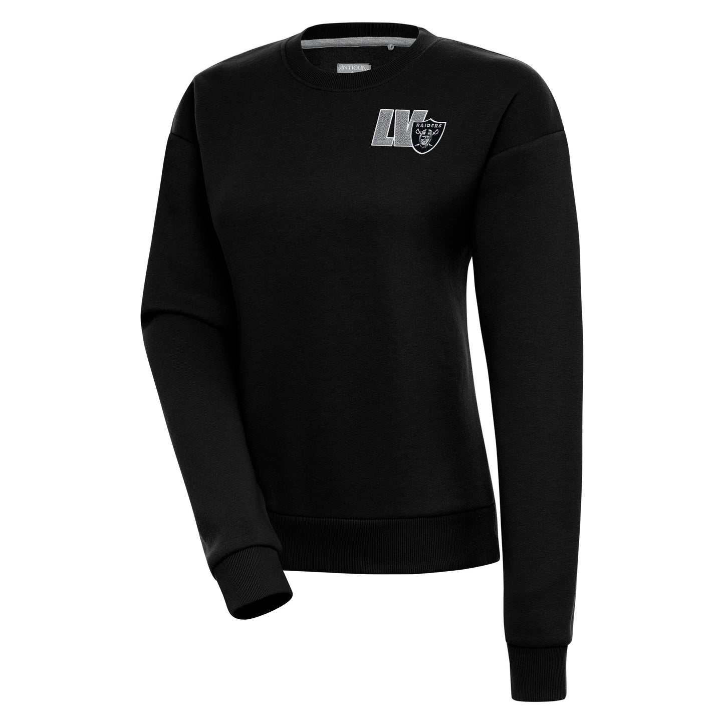 Women's Antigua Black Las Vegas Raiders Victory Pullover Sweatshirt