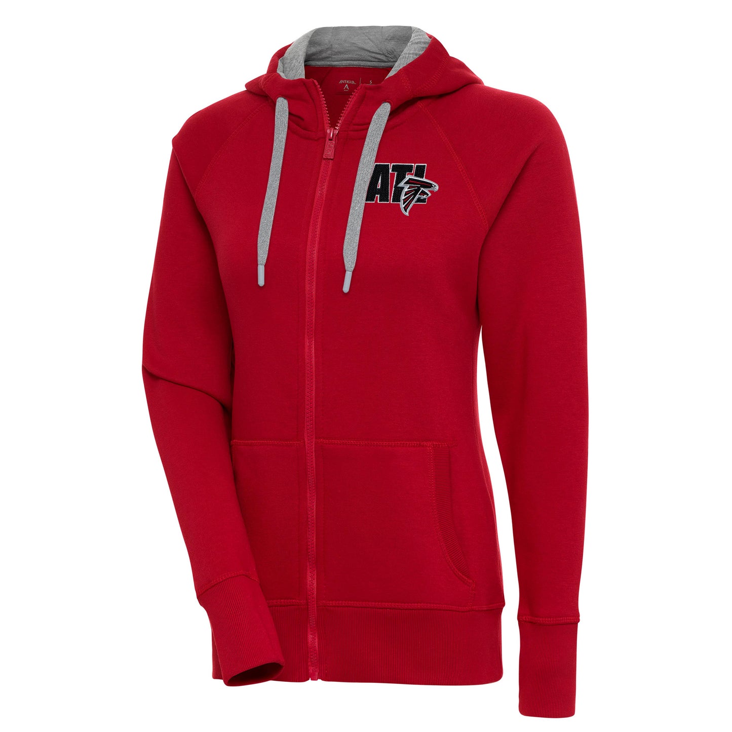 Women's Antigua Red Atlanta Falcons Victory Full-Zip Hoodie