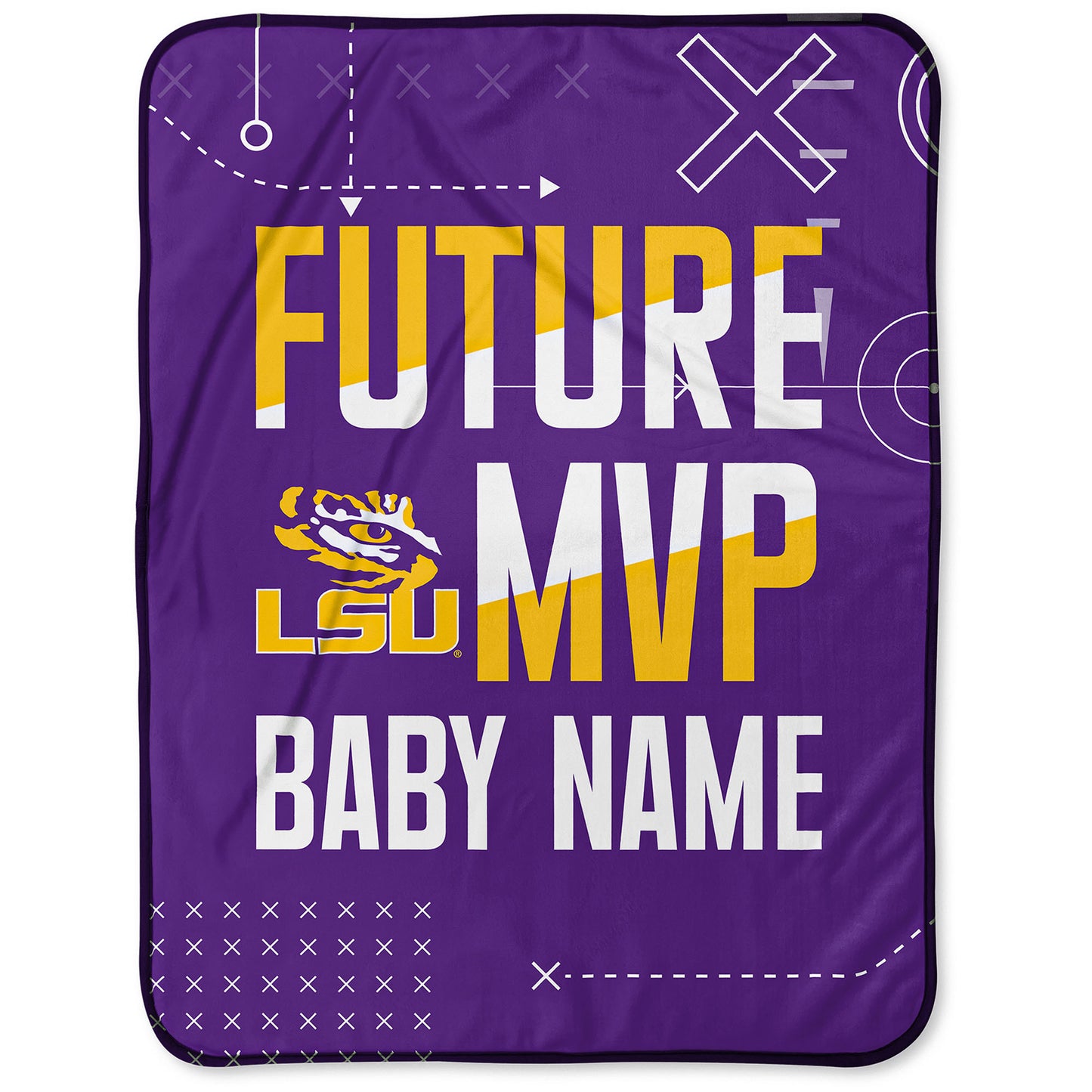 Chad & Jake LSU Tigers 30" x 40" Personalized Baby Blanket