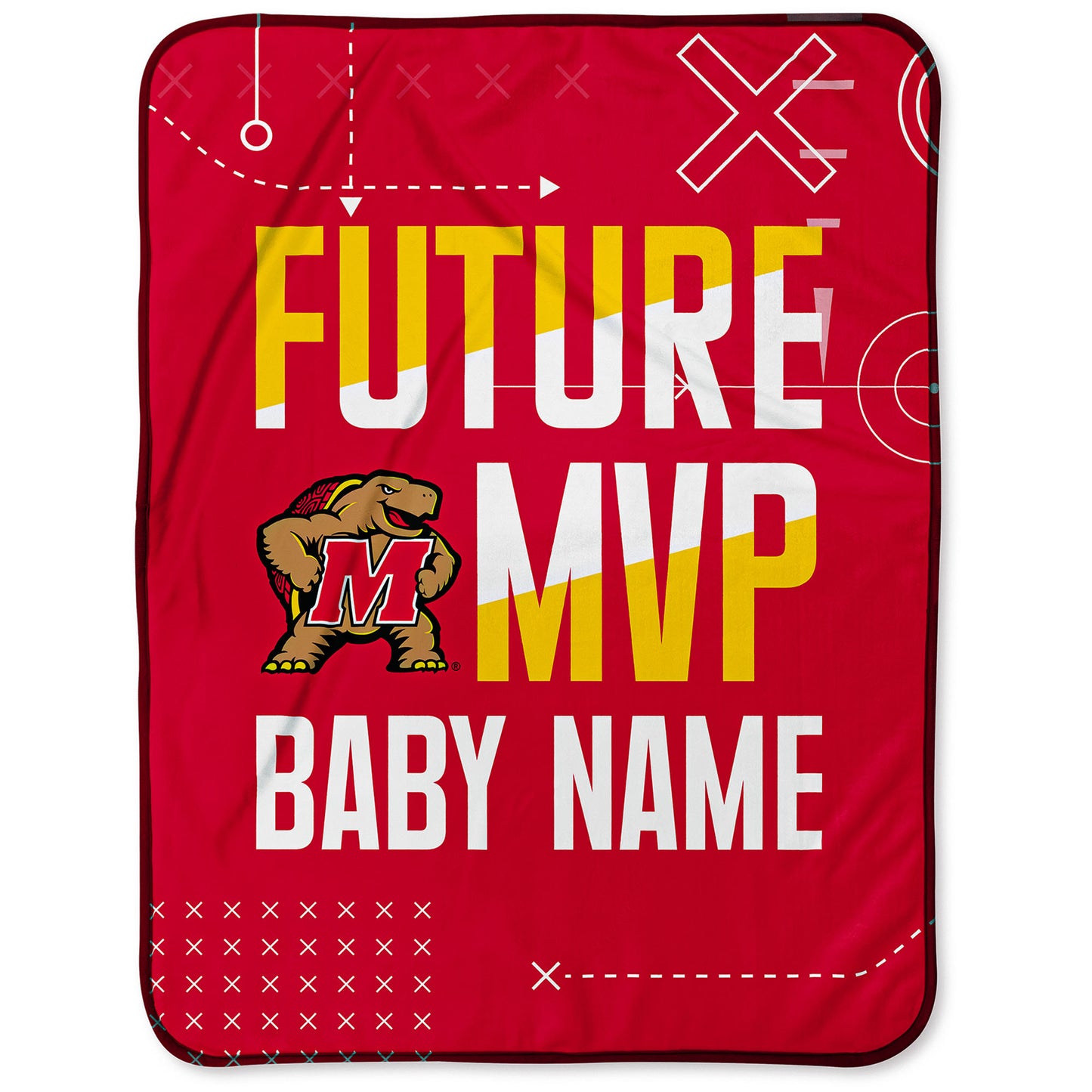 Chad & Jake Maryland Terrapins 30" x 40" Personalized Baby Blanket