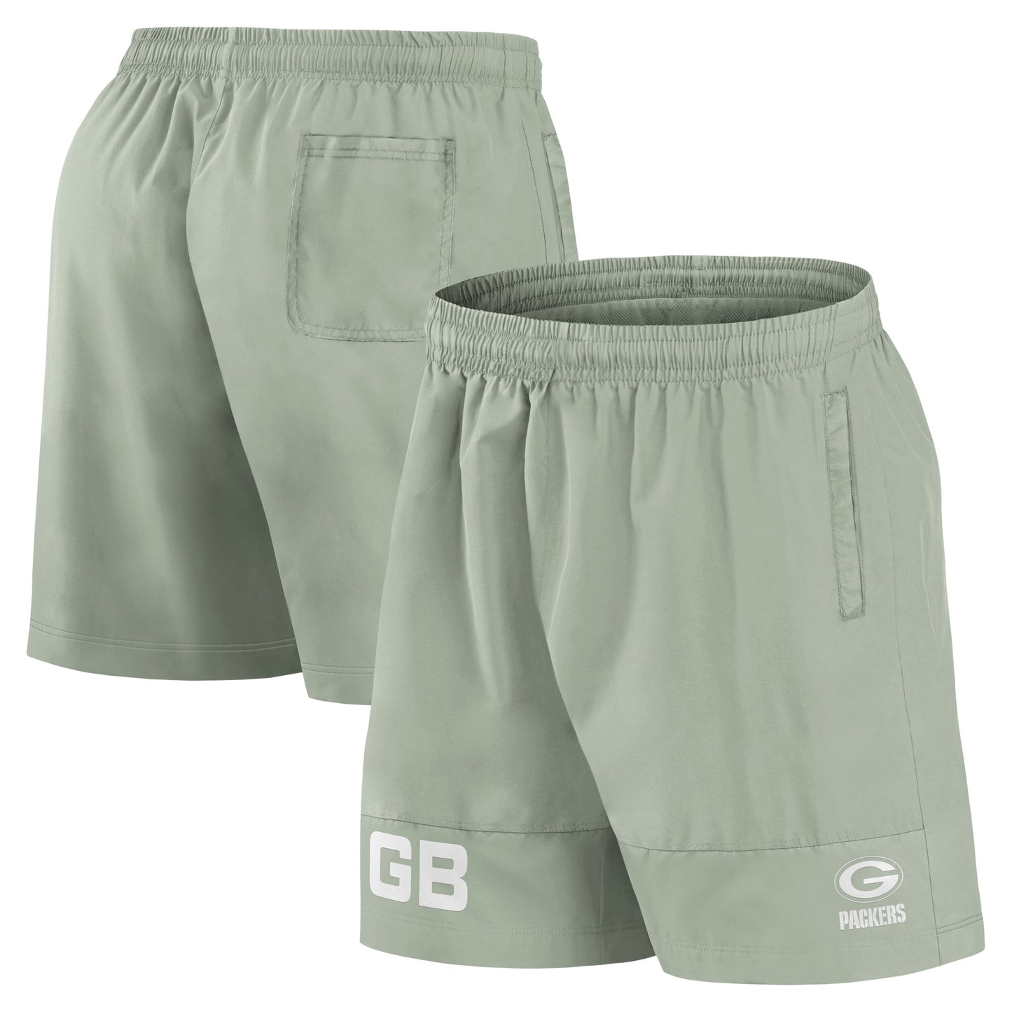 Men's Fanatics Light Green Green Bay Packers Elements Shorts