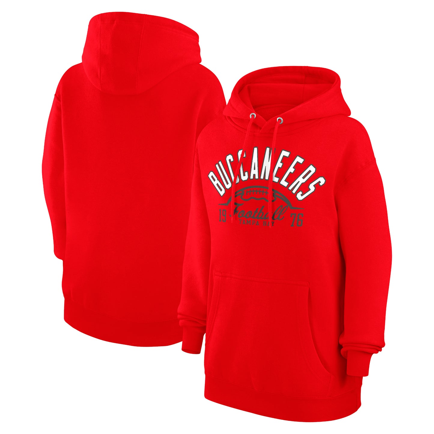 Unisex Starter Red Tampa Bay Buccaneers Half Ball Team Fleece Pullover Hoodie