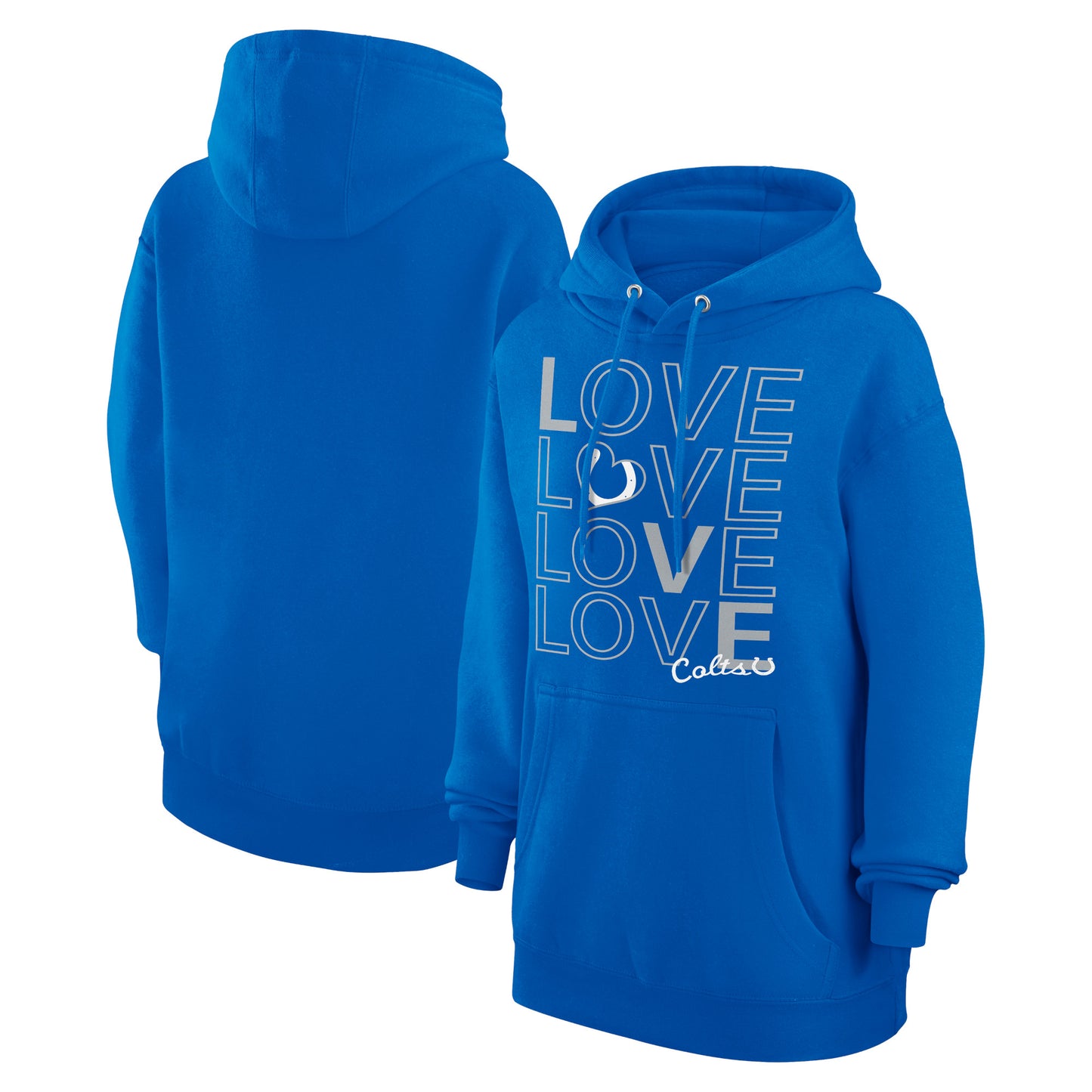 Women's G-III 4Her by Carl Banks Royal Indianapolis Colts Love Graphic Pullover Hoodie