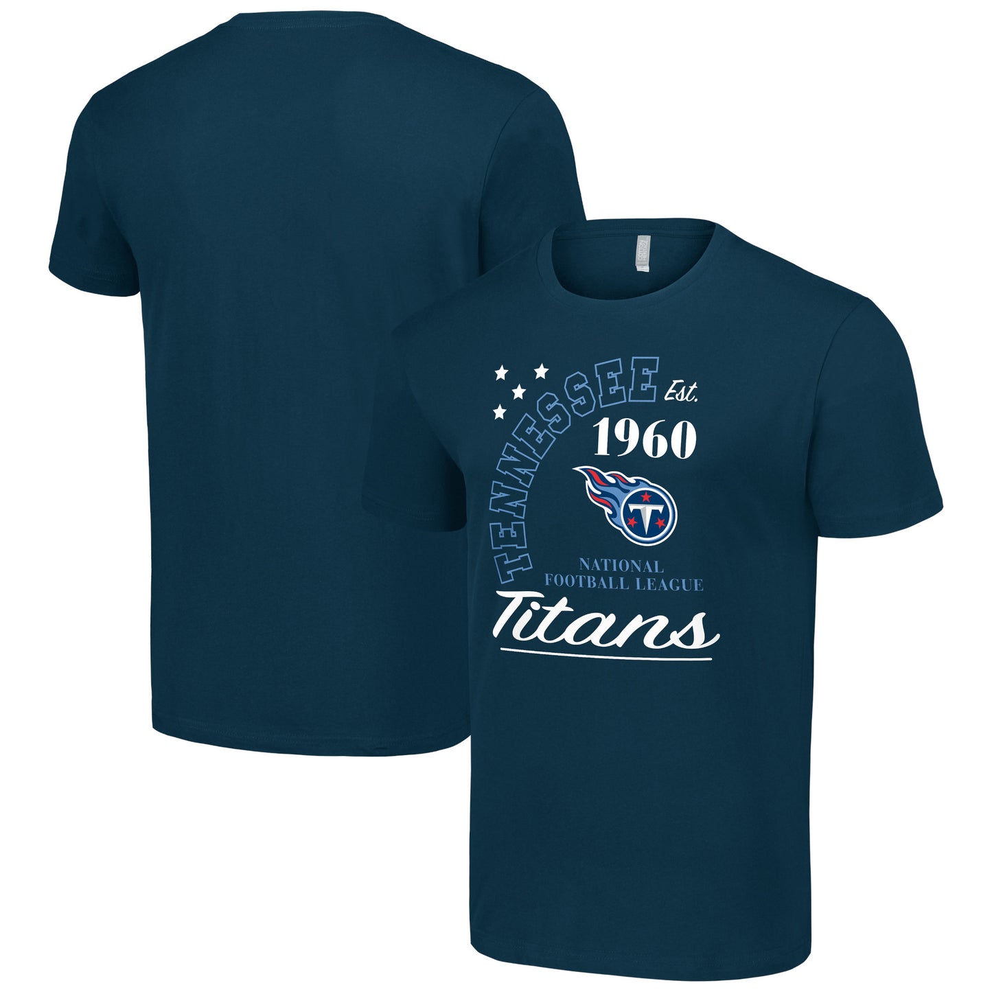 Men's Starter Navy Tennessee Titans City Arch Team T-Shirt