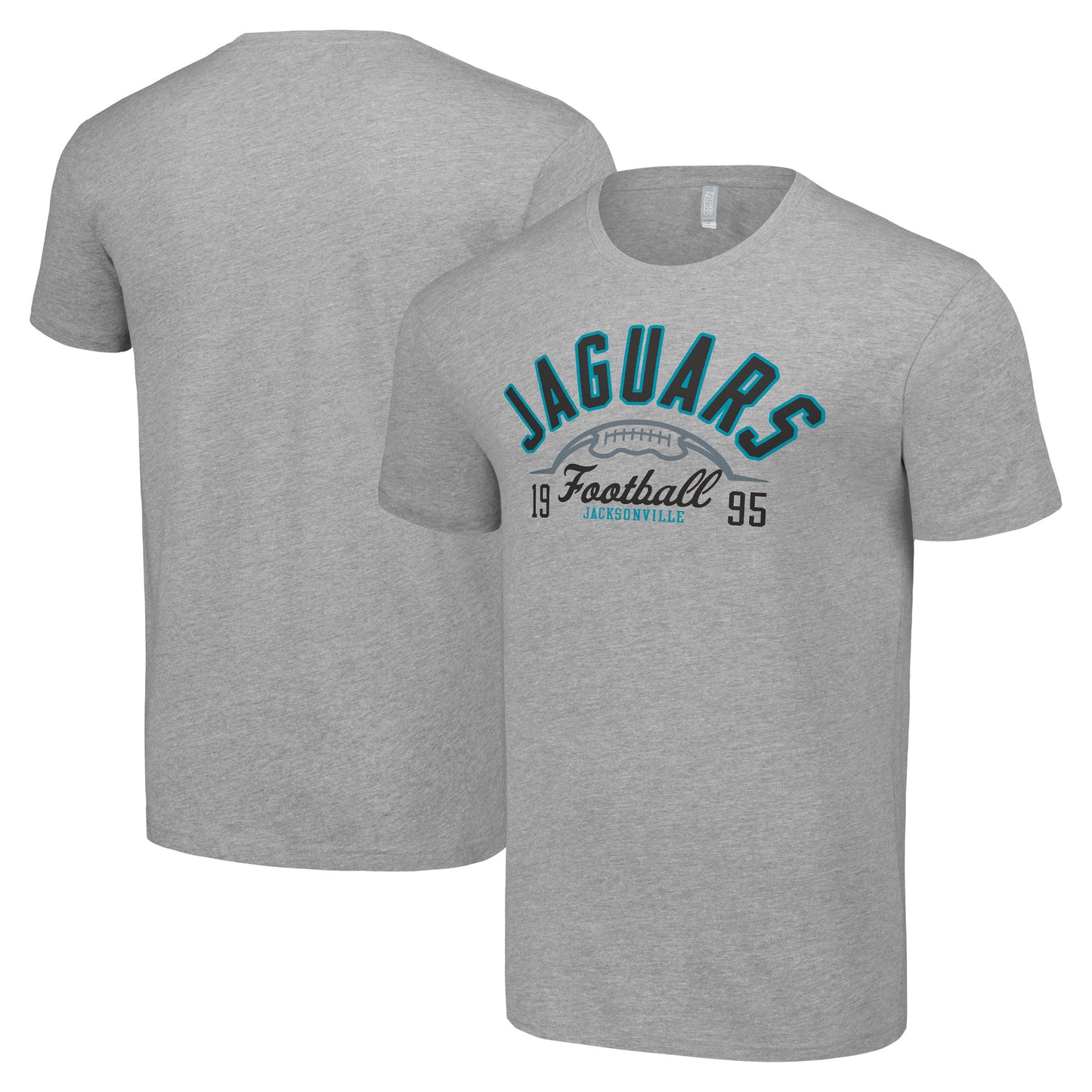 Men's Starter Heather Gray Jacksonville Jaguars Half Ball Team T-Shirt