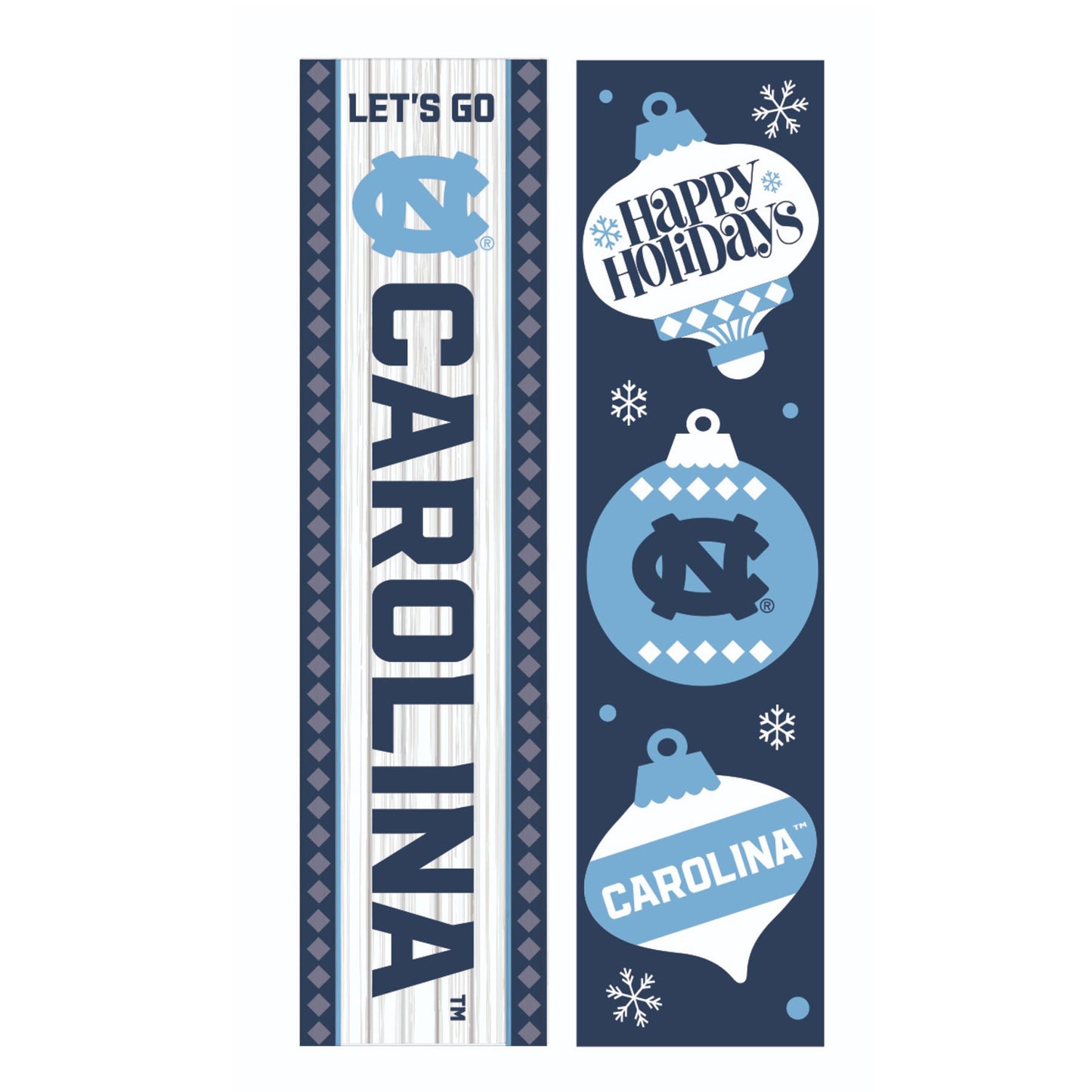 North Carolina Tar Heels 47" Double Sided Christmas Leaner Fan Sign