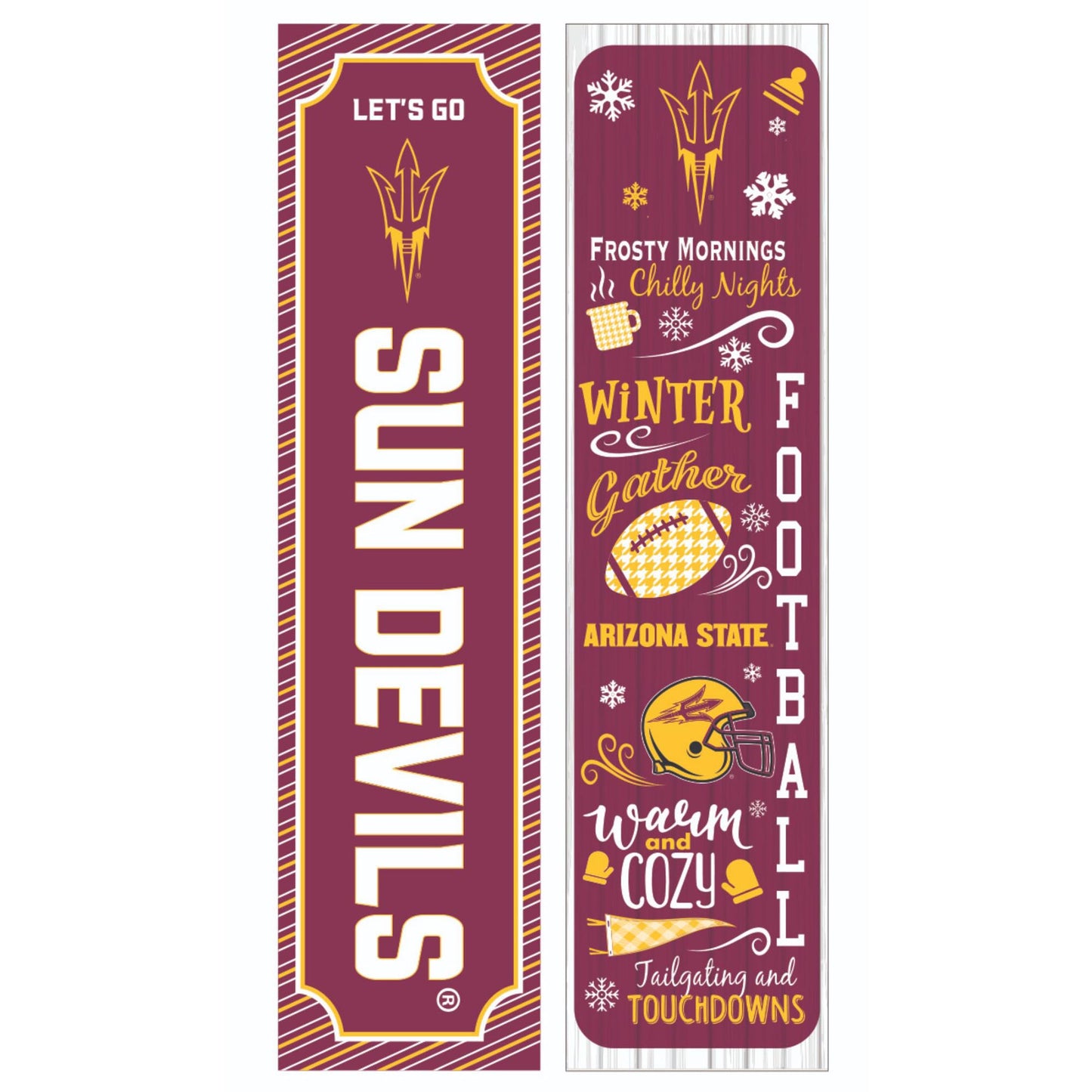 Arizona State Sun Devils 47" Double Sided Winter Leaner Fan Sign