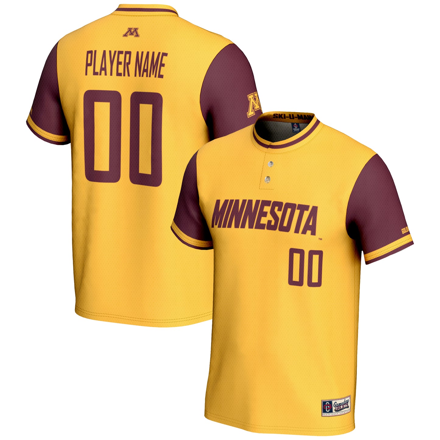 Unisex GameDay Greats Gold Minnesota Golden Gophers NIL Pick-A-Player Lightweight Softball Jersey