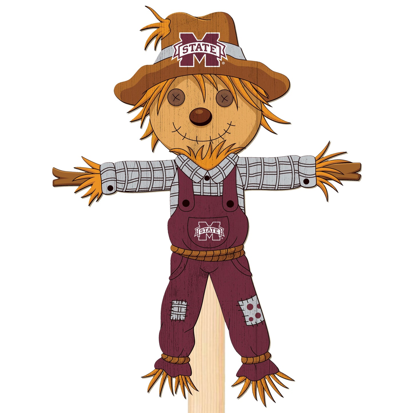 Mississippi State Bulldogs 12" Scarecrow Yard Stake
