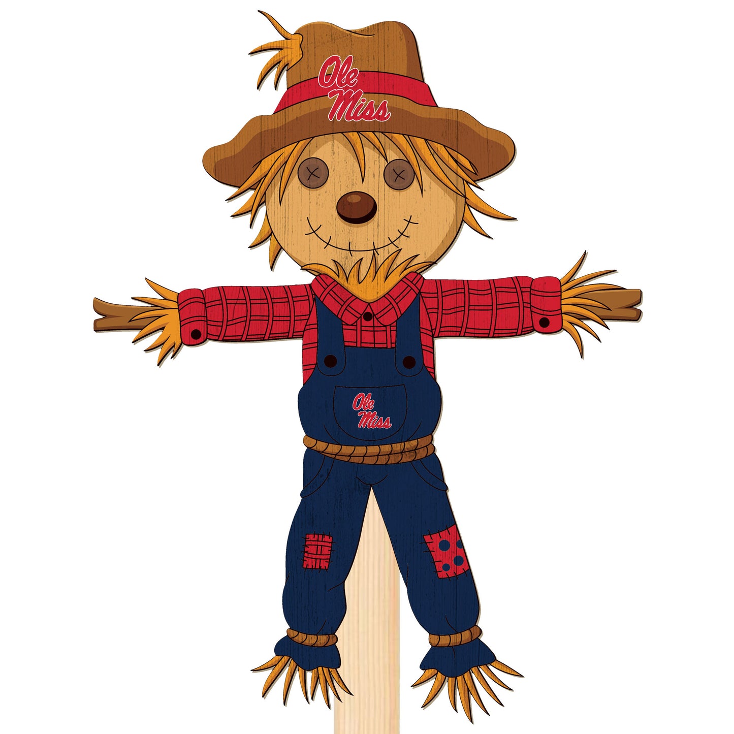 Ole Miss Rebels 12" Scarecrow Yard Stake