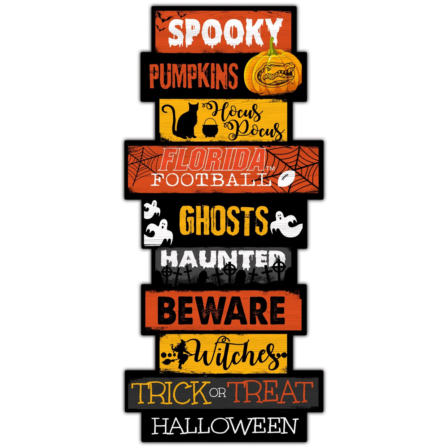 Florida Gators 24'' Halloween Celebration Stack Sign