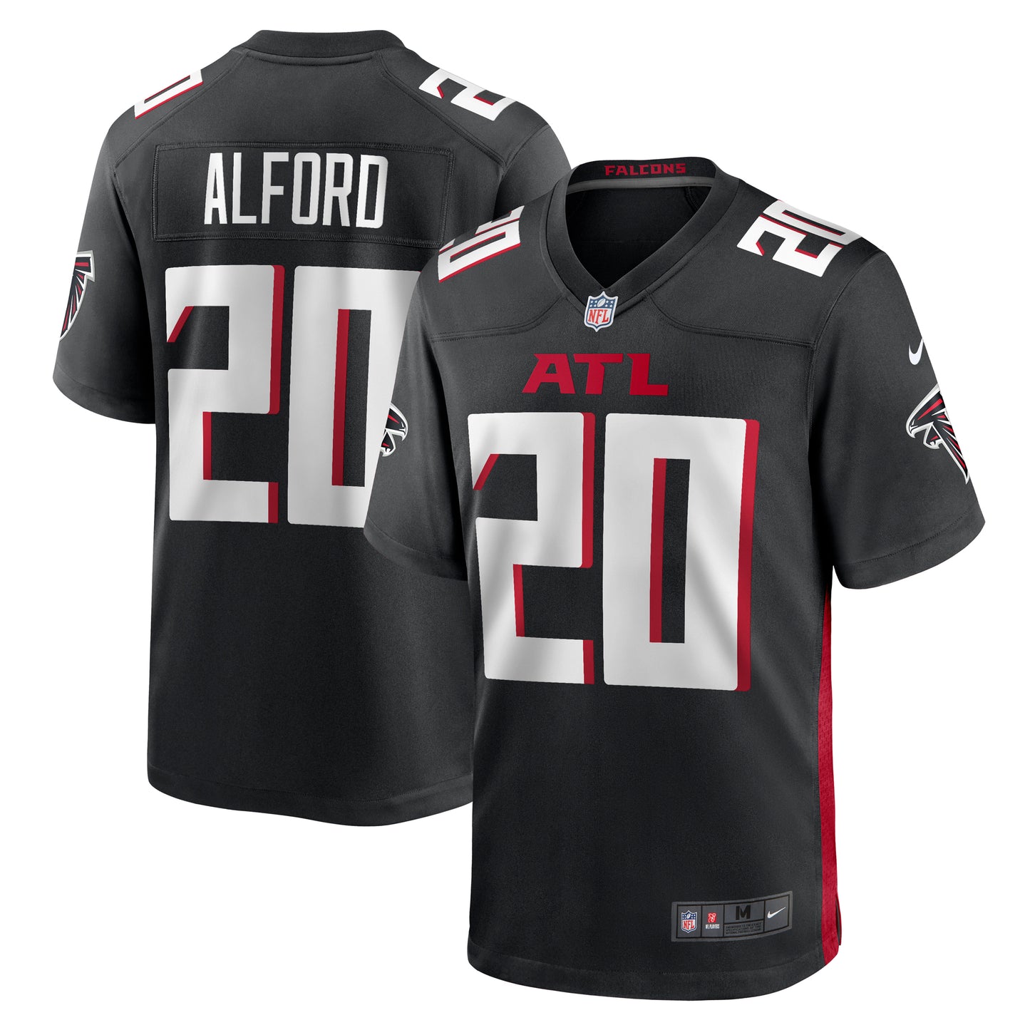 Men's Nike Dee Alford Black Atlanta Falcons Team Game Jersey