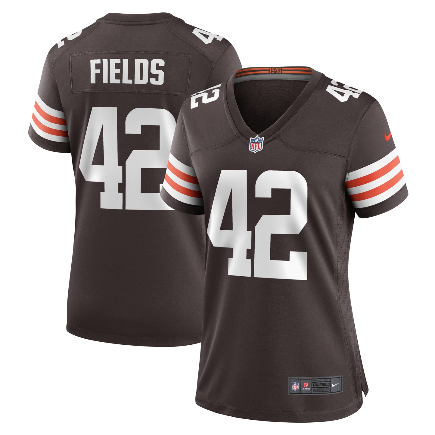Women's Nike Tony Fields II Brown Cleveland Browns Team Game Jersey