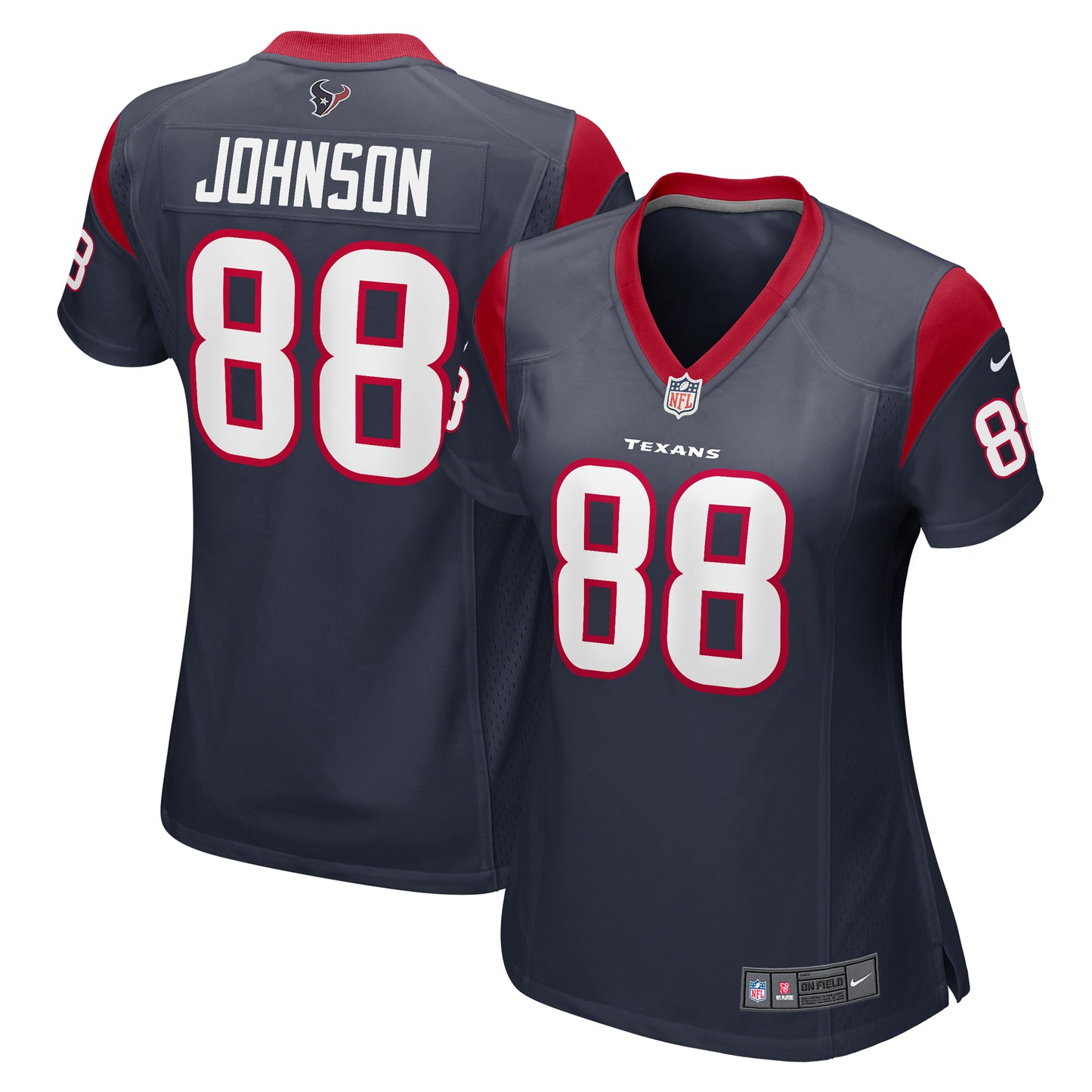 Women's Nike Johnny Johnson Navy Houston Texans Team Game Jersey