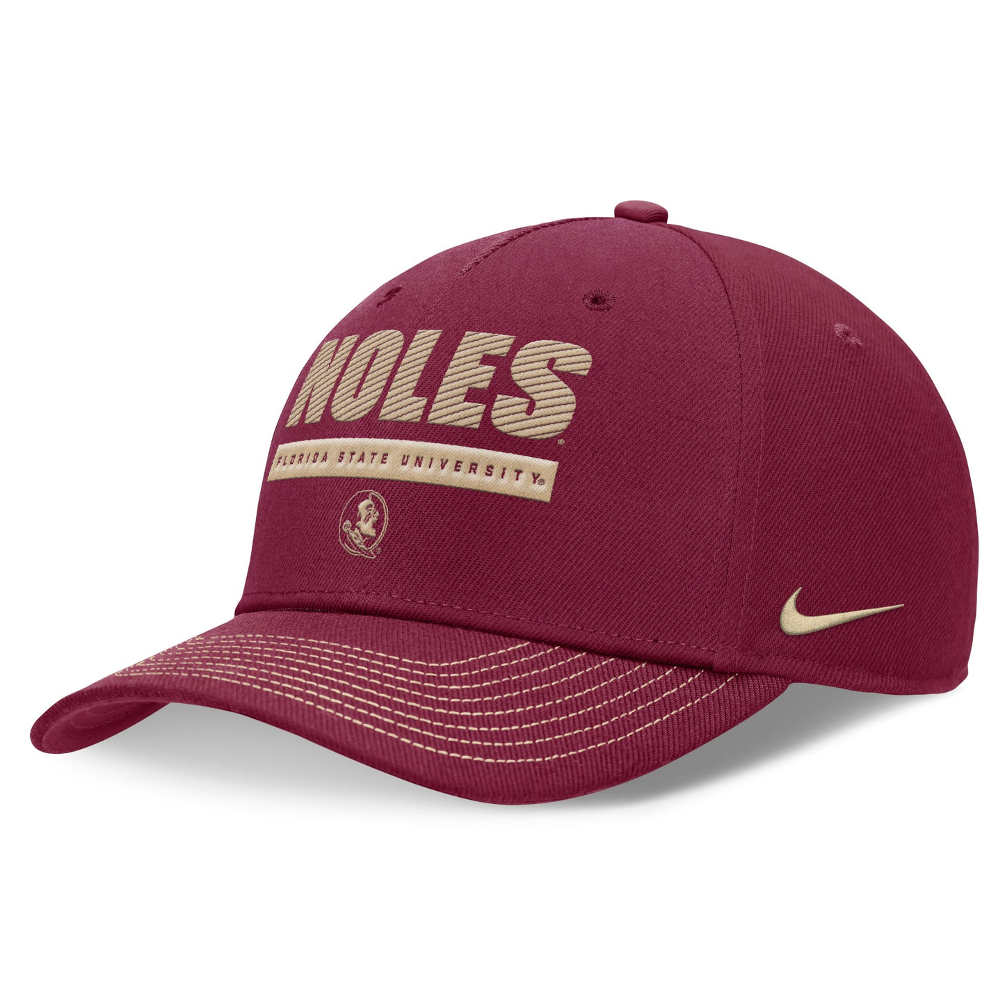 Unisex Nike Garnet Florida State Seminoles 2024 Sideline Rise Adjustable Hat