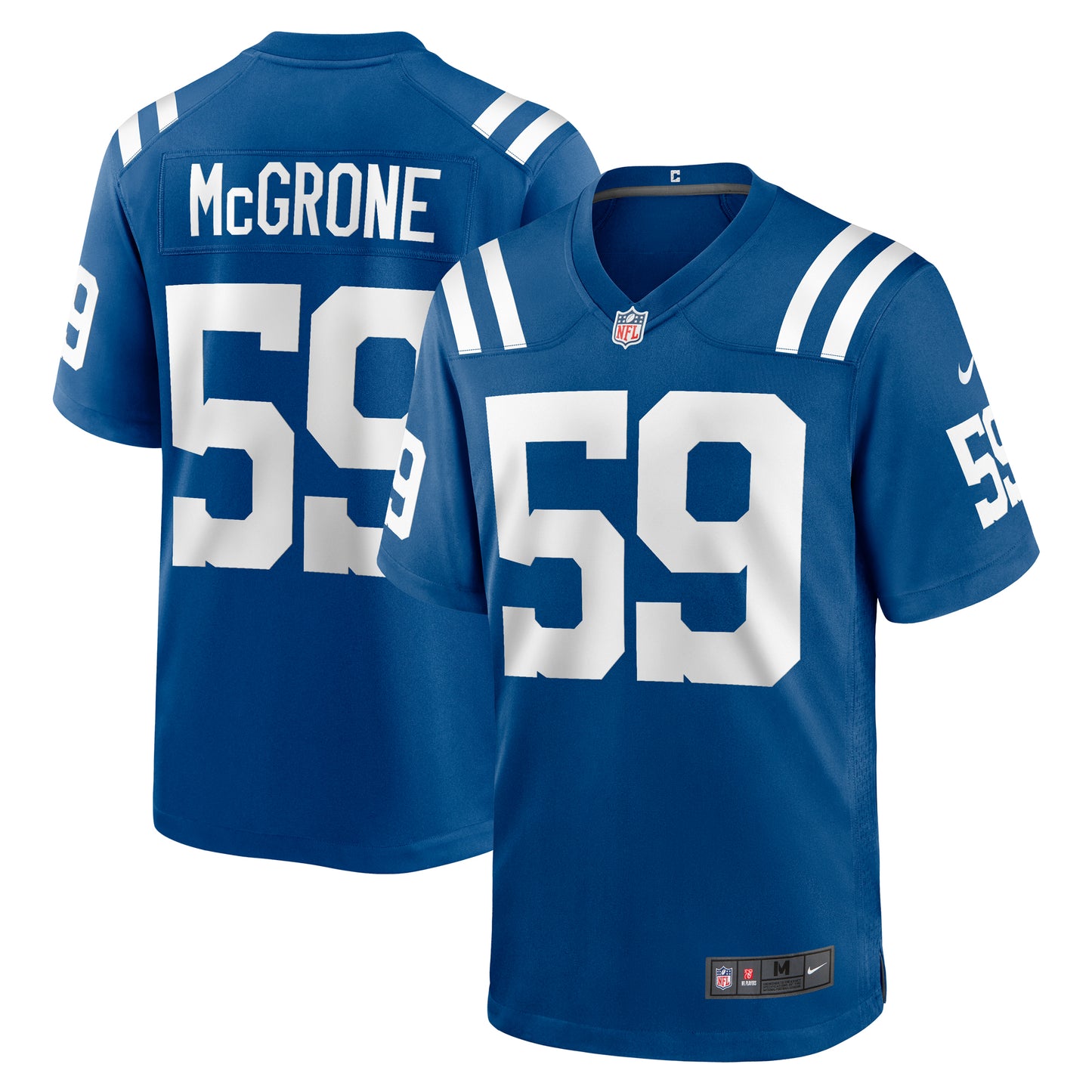 Men's Nike Cameron McGrone Royal Indianapolis Colts Team Game Jersey