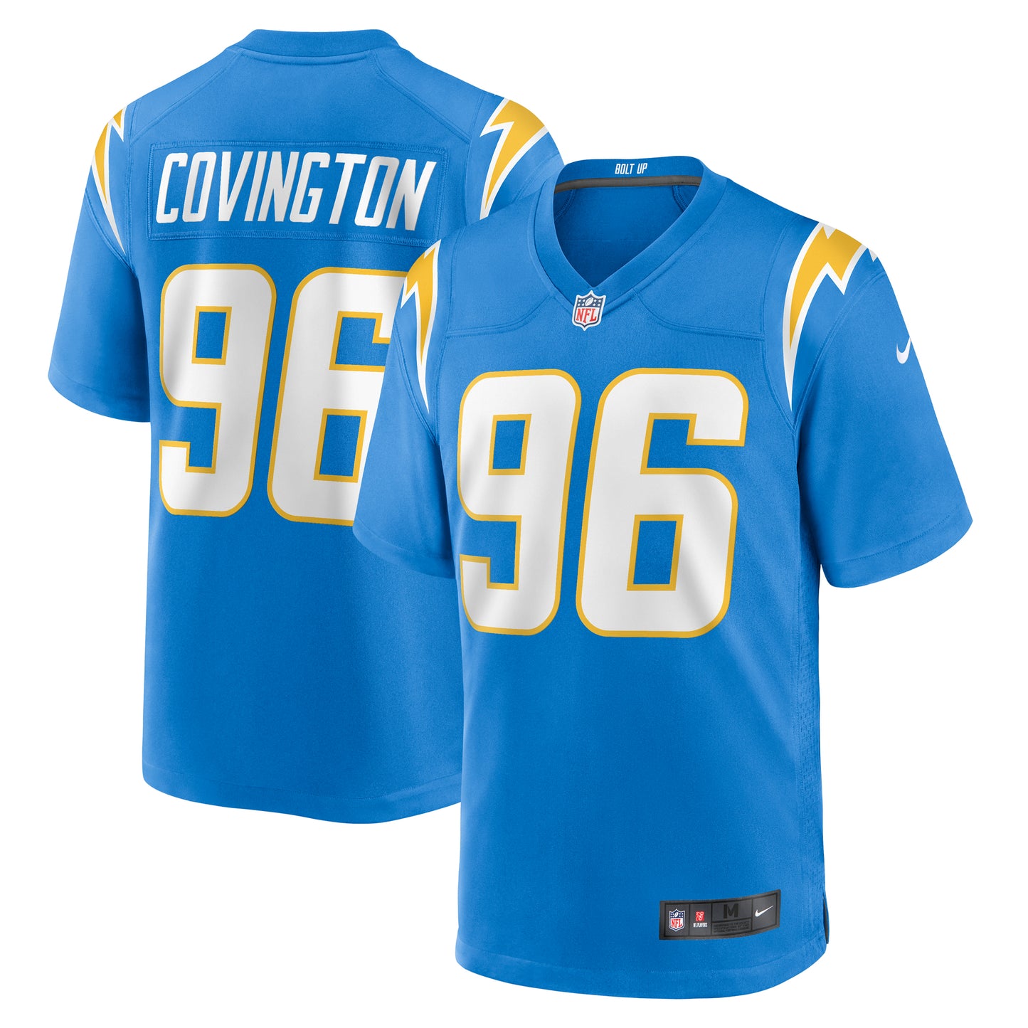 Men's Nike Christian Covington Powder Blue Los Angeles Chargers Team Game Jersey