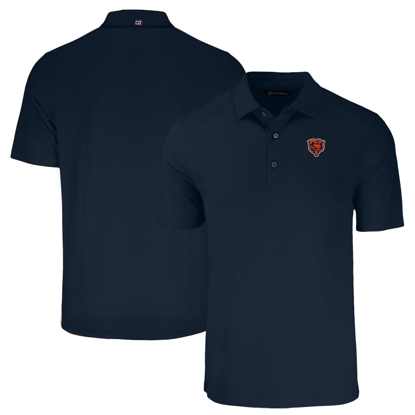 Men's Cutter & Buck Navy Chicago Bears Throwback Forge Eco Stretch Recycled Polo