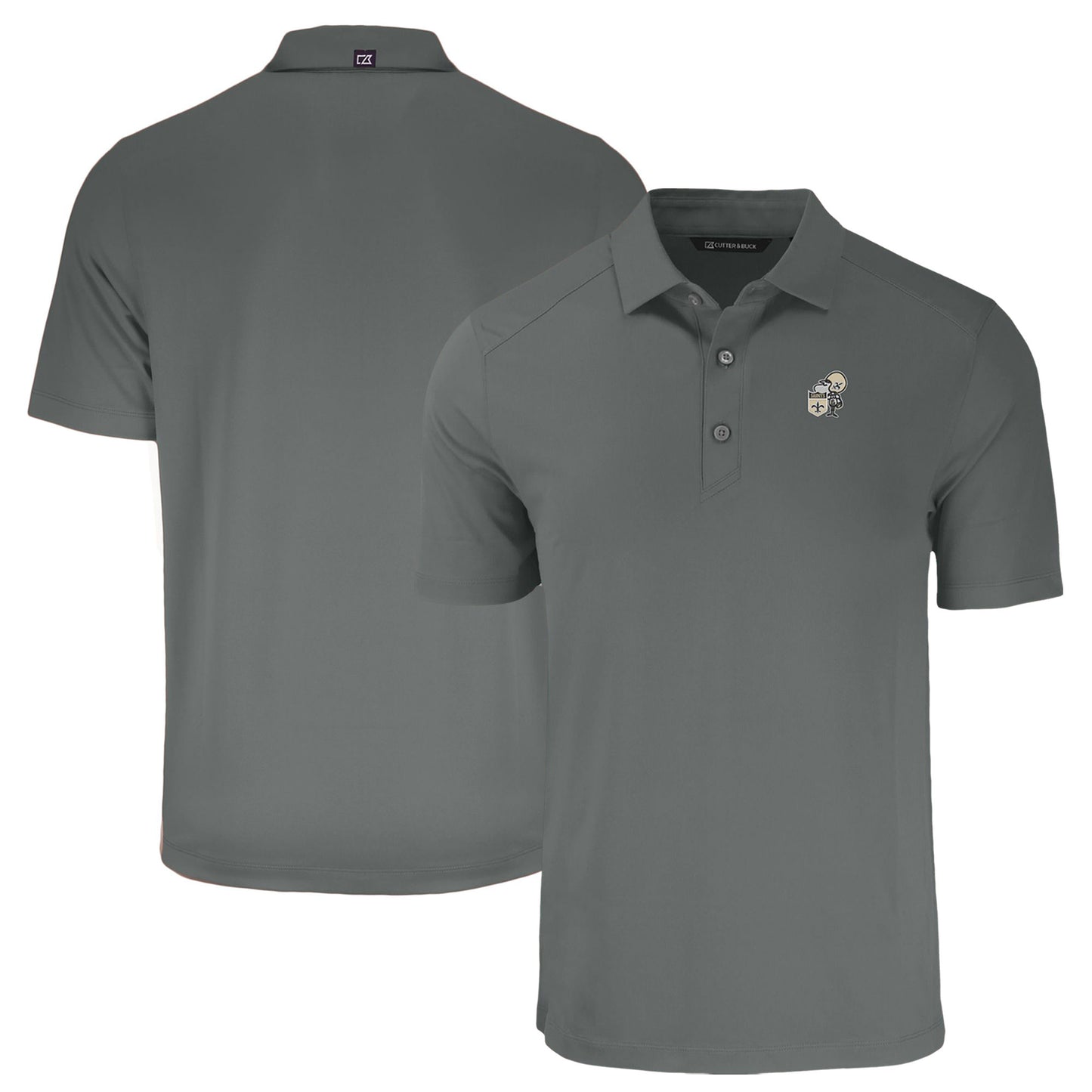 Men's Cutter & Buck Gray New Orleans Saints Throwback Forge Eco Stretch Recycled Polo