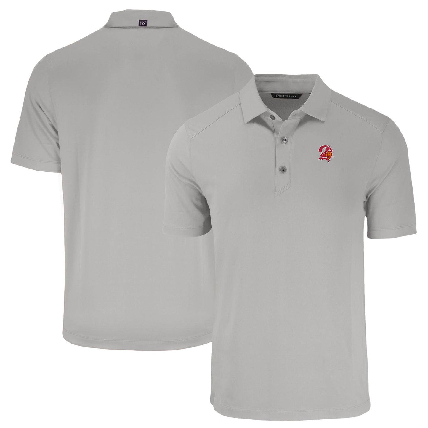 Men's Cutter & Buck Gray Tampa Bay Buccaneers Throwback Forge Eco Stretch Recycled Polo