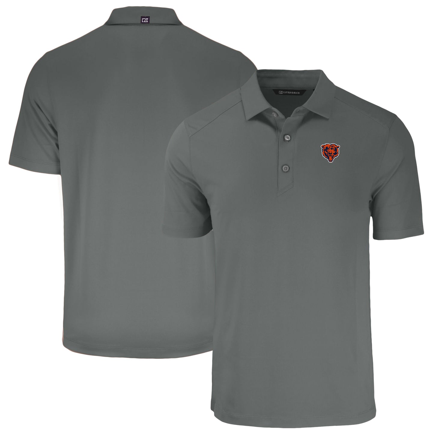 Men's Cutter & Buck Gray Chicago Bears Throwback Big & Tall Forge Eco Stretch Recycled Polo