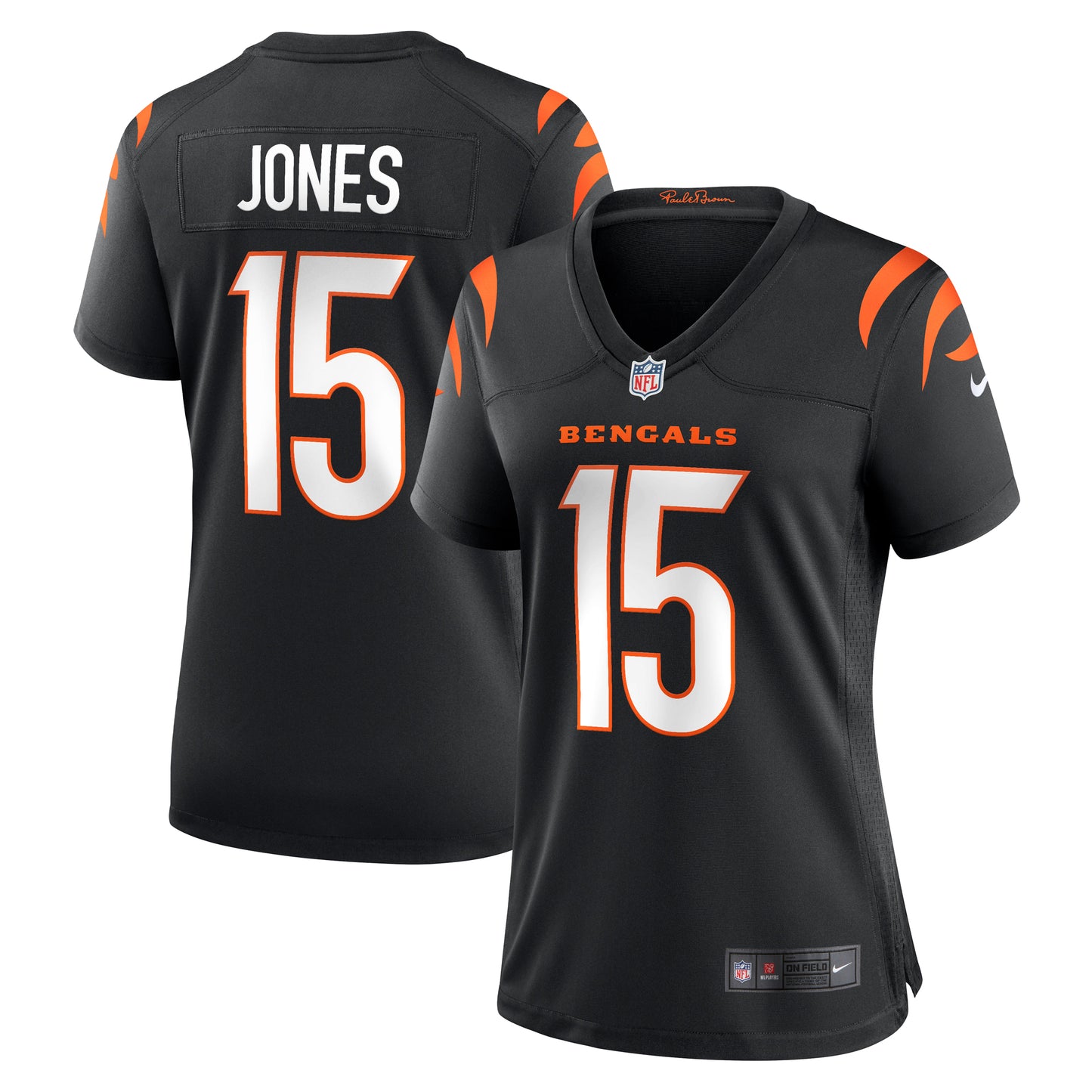 Women's Nike Charlie Jones Black Cincinnati Bengals Team Game Jersey