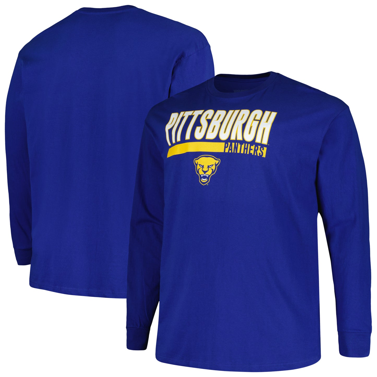 Men's Profile Royal Pitt Panthers Big & Tall Two-Hit Long Sleeve T-Shirt
