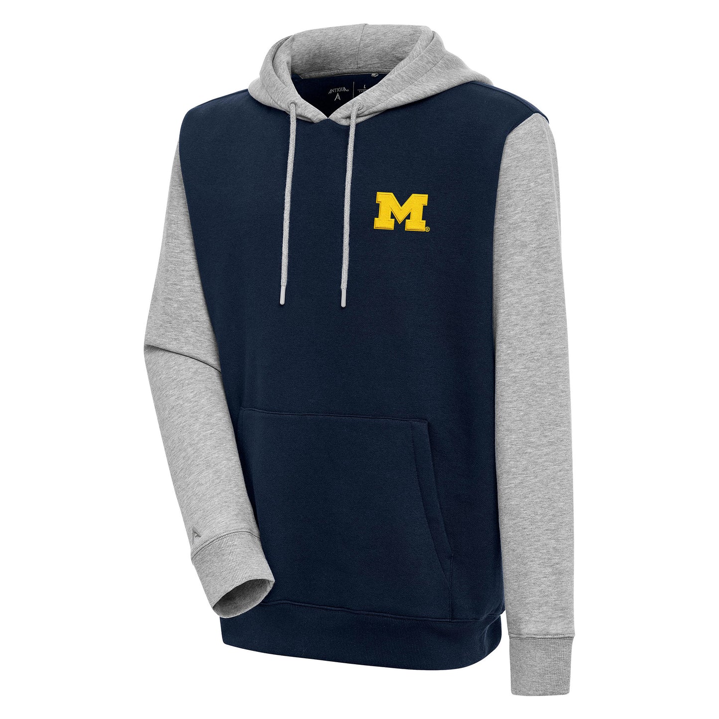 Men's Antigua Navy Michigan Wolverines Victory Pullover Hoodie