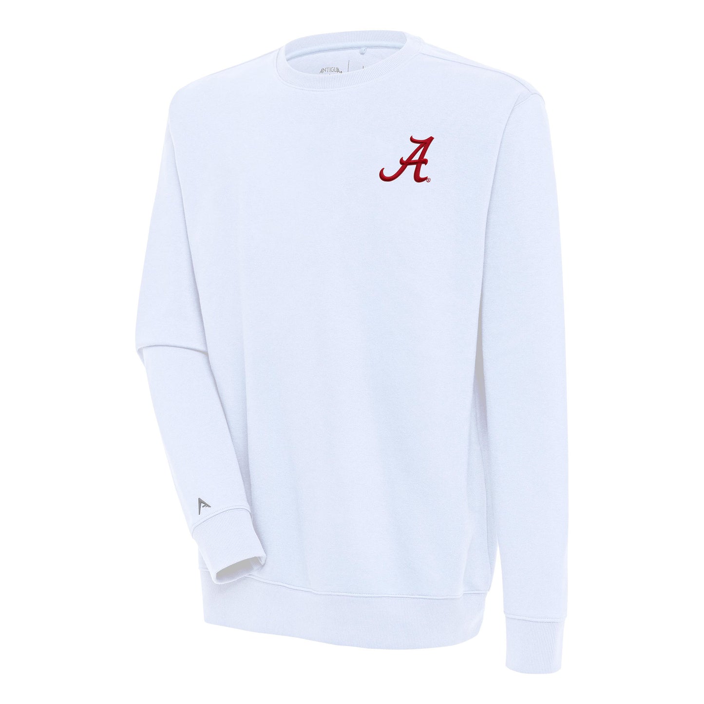 Men's Antigua White Alabama Crimson Tide Victory Pullover Sweatshirt